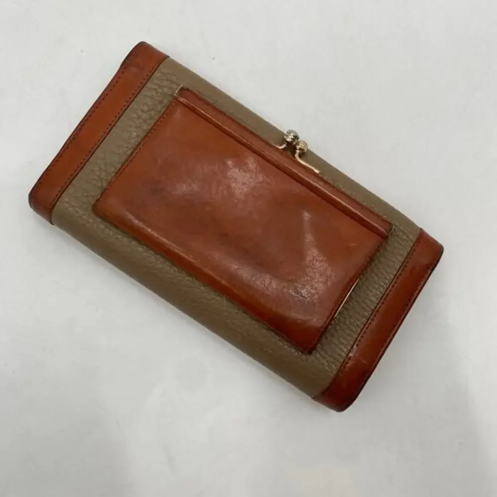 Dooney & Bourke Vintage tan‎ leather Trifold wallet